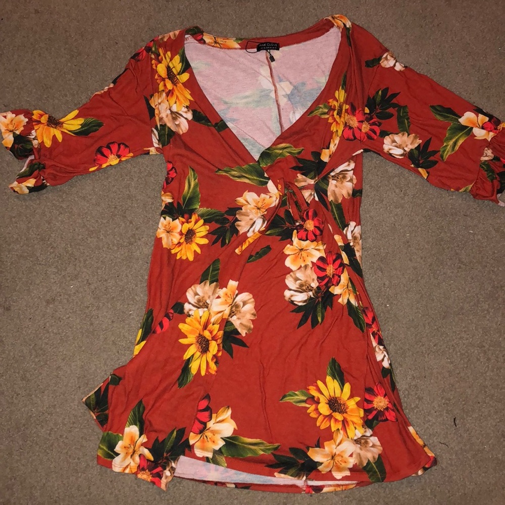 Floral wrap dress